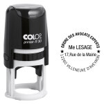 Colop tampon encreur rond personnalisable printer r30 - noir - 4 lignes Colop tampon encreur rond personnalisable printer r30 - noir - 4 lignes