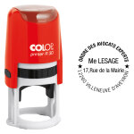 Colop tampon encreur rond personnalisable printer r30 - rouge - 4 lignes Colop tampon encreur rond personnalisable printer r30 - rouge - 4 lignes