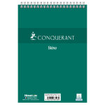 Conquerant bloc notes  spirale stno a5 14, 8 x 21 cm - 60g - blanc uni - 180 pages