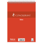 Conquerant bloc notes  spirale stno a5 14, 8 x 21 cm - 60g - lign 7 mm - 180 pages