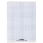 Conquerant c9 cahier piqre 17x22cm 96 pages 90g grands carreaux seys. couverture polypropylne incolore ...