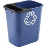 Corbeille � papier, 39 litres, pe, bleu