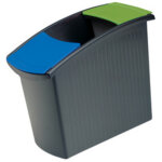 Corbeille � papier mondo, pp, 18 litres, gris clair