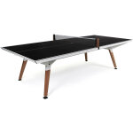 Cornilleau table ping - pong origin - structure blanc - plateau noir avec lignes - pieds blanc et bois ...