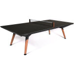 Cornilleau table ping - pong origin - structure noir - plateau dcor stone - pieds noir et bois