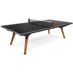 Cornilleau table ping - pong origin - structure noir - plateau noir avec lignes - pieds noir et bois
