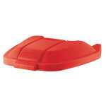 Couvercle amovible rouge pour conteneur 100 l