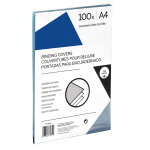 Couvertures de reliure a4 carton grain cuir sans fentre - bleu