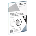 Couverture de reliure transparente a4 en pvc 190 microns - paquet de 100