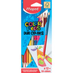 Crayons bicolores color'peps duo, triangulaire, �tui