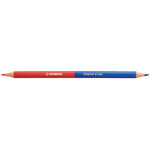 Crayon bicolore original, hexagonal, rouge / bleu