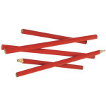 Crayon de charpentier, oval, rouge, 180 mm