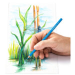 Crayon de couleur aquarellable design journey