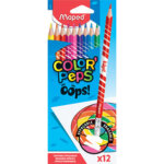 Crayons de couleur color'peps, effa�able, �tui de 12