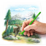 Crayon couleur design journey, �tui m�tal de 12