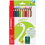 Crayon de couleur greentrio, �pais, �tui en carton