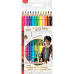 Crayon de couleur triangulaire harry potter, �tui de 12