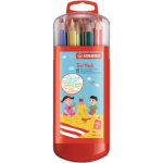 Crayon de couleur trio long, �tui malin de 15
