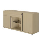 Crédence fusion - l. 160 x h. 78 cm - chêne structuré Crédence fusion - l. 160 x h. 78 cm - chêne structuré