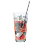 Cuill�re � cocktail / paille, inox, set de 4