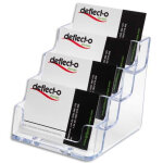 Deflecto porte - cartes visite 1x4 compartiment transparent 9. 8x8. 9x10, 5cm