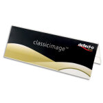 Deflecto porte - nom de bureau transparent, en polystyrène, format a4 - l29, 7 x h11, 1 x p9, 6 mm Deflecto porte - nom de bureau transparent, en polystyrène, format a4 - l29, 7 x h11, 1 x p9, 6 mm