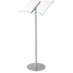 Pupitre, transparent / argent