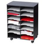 Desserte 14 cases paperflow - polystyrne - corps noir