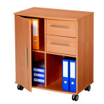 Desserte domino - mlamin - 4 cases + 2 tiroirs + 1 porte htre
