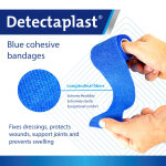 Detectaplast bande de mantien autoadh�sive d�tectable bleu - haccp - 7 rouleaux pour 3 largeurs de pansements ...