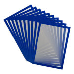 Djois by tarifold magneto pro solo - pochette murale a4 - cadre bleu - lot de 10