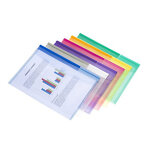 Djois by tarifold pochettes - enveloppes color collection a4 polypropylne assorties - lot de 12