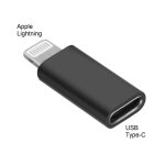 Dlh adaptateur apple ligthning (male) vers usb - c (femelle), ligthning (m), usb - c (f), noir dy - tu4494 ...