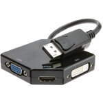 Dlh adaptateur displayport vers hdmi / dvi / vga, displayport, dvi - d + vga (d - sub) + hdmi, mle, ...
