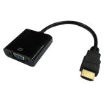 Dlh adaptateur hdmi (m) vers vga (f) avec port audio (jack 3. 5mm) - c�ble 16cm - r�solution support�e ...