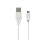 Dlh cable usb - a vers micro usb blanc 1m, 1 m, usb a, micro - usb b, usb 2. 0, m�le / m�le, blanc dy ...