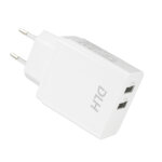 Dlh chargeur secteur 2 ports usb 12w, int�rieure, secteur, 5 v, 2, 4 a, blanc dy - au2313w