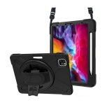 Dlh coque renforcee avec emplacement stylet, bandouliere, poignee rotative et pied support pour apple ... Dlh coque renforcee avec emplacement stylet, bandouliere, poignee rotative et pied support pour apple ...