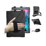 Dlh coque renforcée avec emplacement stylet, bandoulière, poignée rotative et pied support pour samsung ... Dlh coque renforcée avec emplacement stylet, bandoulière, poignée rotative et pied support pour samsung ...