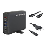Dlh dy - as5100, avec fil, usb 3. 2 gen 1 (3. 1 gen 1) type - c, 65 w, noir, microsd (transflash), sd, ...