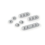 Durable attache - cble adhsif cavoline clip mix - assortiment 7 clips - gris