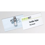 Durable badge combi - 54 x 90 mm - transparent - lot de 50 Durable badge combi - 54 x 90 mm - transparent - lot de 50