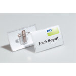 Durable porte - badge pliable clik fold 40 x 75 mm - fixation pince combi - transparent - bo�te de 25 ...