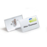 Durable porte - badge pliable transparent click fold - 54�x�90�mm - fixation par pince combi - bo�te ...
