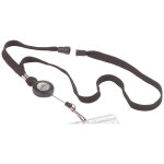 Durable bote de 10 lacets  enrouleur (sans badge) - noir