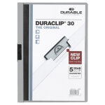Durable chemise à clip a4 duraclip en pvc - 30 feuilles - gris Durable chemise à clip a4 duraclip en pvc - 30 feuilles - gris