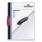 Durable chemise de prsentation swingclip  clip pivotant forme ellipse - 1  30 feuilles a4 - pourpre ...