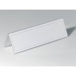 Durable chevalet porte - noms de table, fournis avec des cartes interchangeables, 105 x 297 mm, transparent ...
