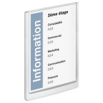 Durable click sign, plaque de porte, plastique, a4 (210�x�297�mm), blanc