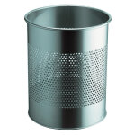 Durable corbeille  papier mtal ajoure 15 l - argent